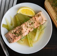 Poached,Salmon,With,Fennel,And,Lemon:,A,Piece,Of,Herbed